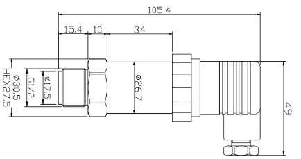 G1/2 Flat Membrane Pressure Sensor for Pressure Test