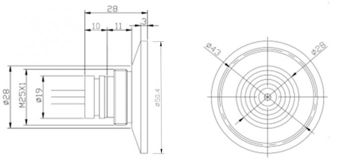 HT-IQ Piezoresistive Silicon Pressure Sensor 50.4mm Big Diaphragm Type Pressure Sensor 0