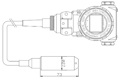 BHZ93420-III Liquid Level Sensor Transmitter 0.1% Accuracy Water Level Sensor 4 20ma 0