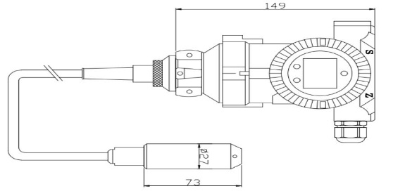 BHZ93420-III Liquid Level Sensor Transmitter 0.1% Accuracy Water Level Sensor 4 20ma 1