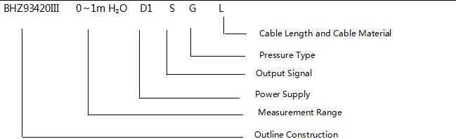 BHZ93420-III Liquid Level Sensor Transmitter 0.1% Accuracy Water Level Sensor 4 20ma 6