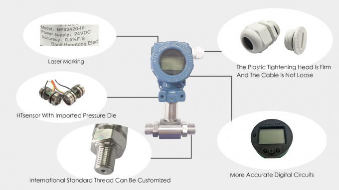 LCD Display Wireless 4-20mA Differential Pressure Sensor