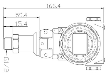 thumbnail image 2 of 0-4Mpa 4-20mA Pressure Transmitter With Digital Display - DC24V Small Transducer Sensor (Model OMSJD-XQYHX-01) 2 of 3