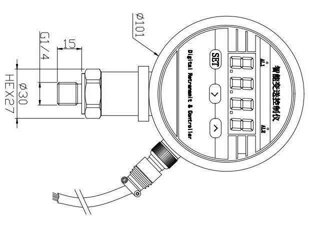 100mm Bpzk01 Differntial Pressure Switch for Two Pressure Test