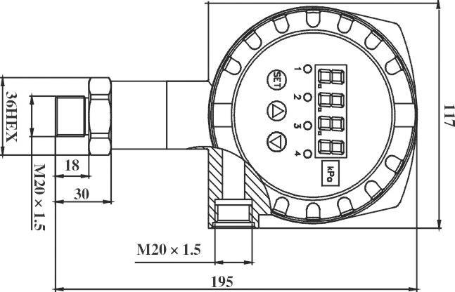 BPZK03 intelligent pressure controller with 4 switch