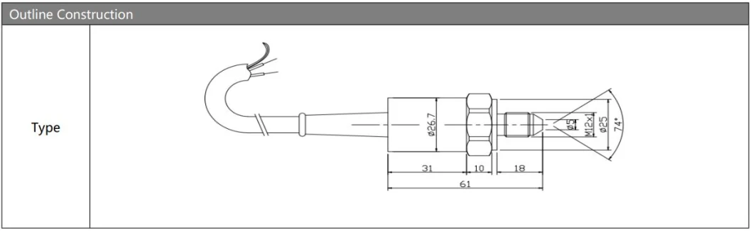 Hengtong Compact Silicon Pressure Transmitter Sensor For Air Measurement BP9325